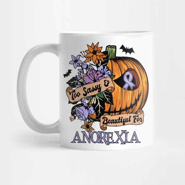 anorexia Awareness - retro halloween scary pumpkin head by Lewis Swope